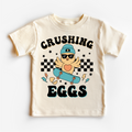 Crushing Eggs Easter Shirt - Girls Skater Eater Tee