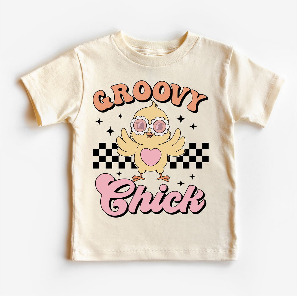 Groovy Chick Easter Shirt - Girls Retro Easter Tee