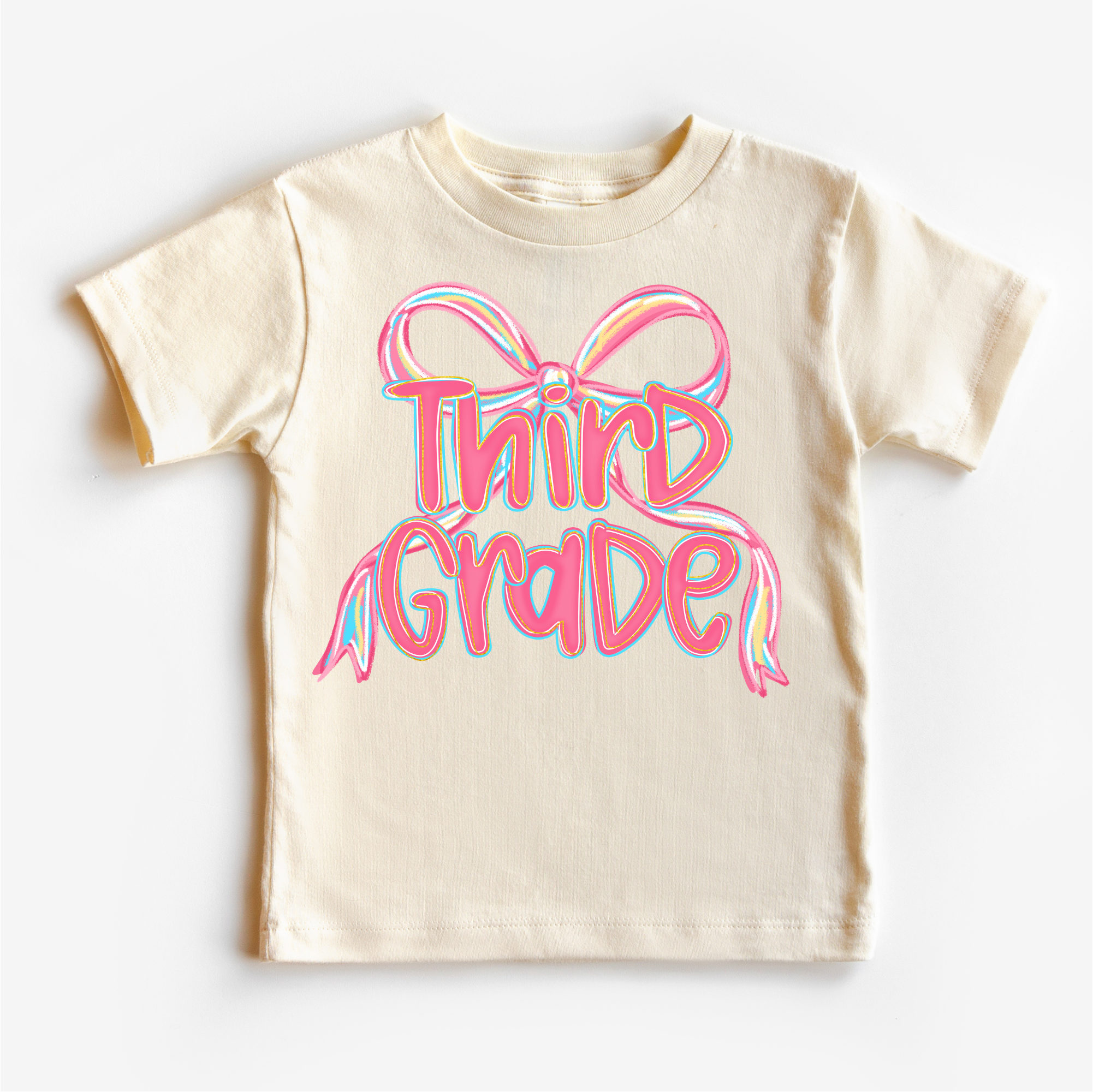 Girls 3rd Grade Bow Back To School Shirt - First Day Of School Tee