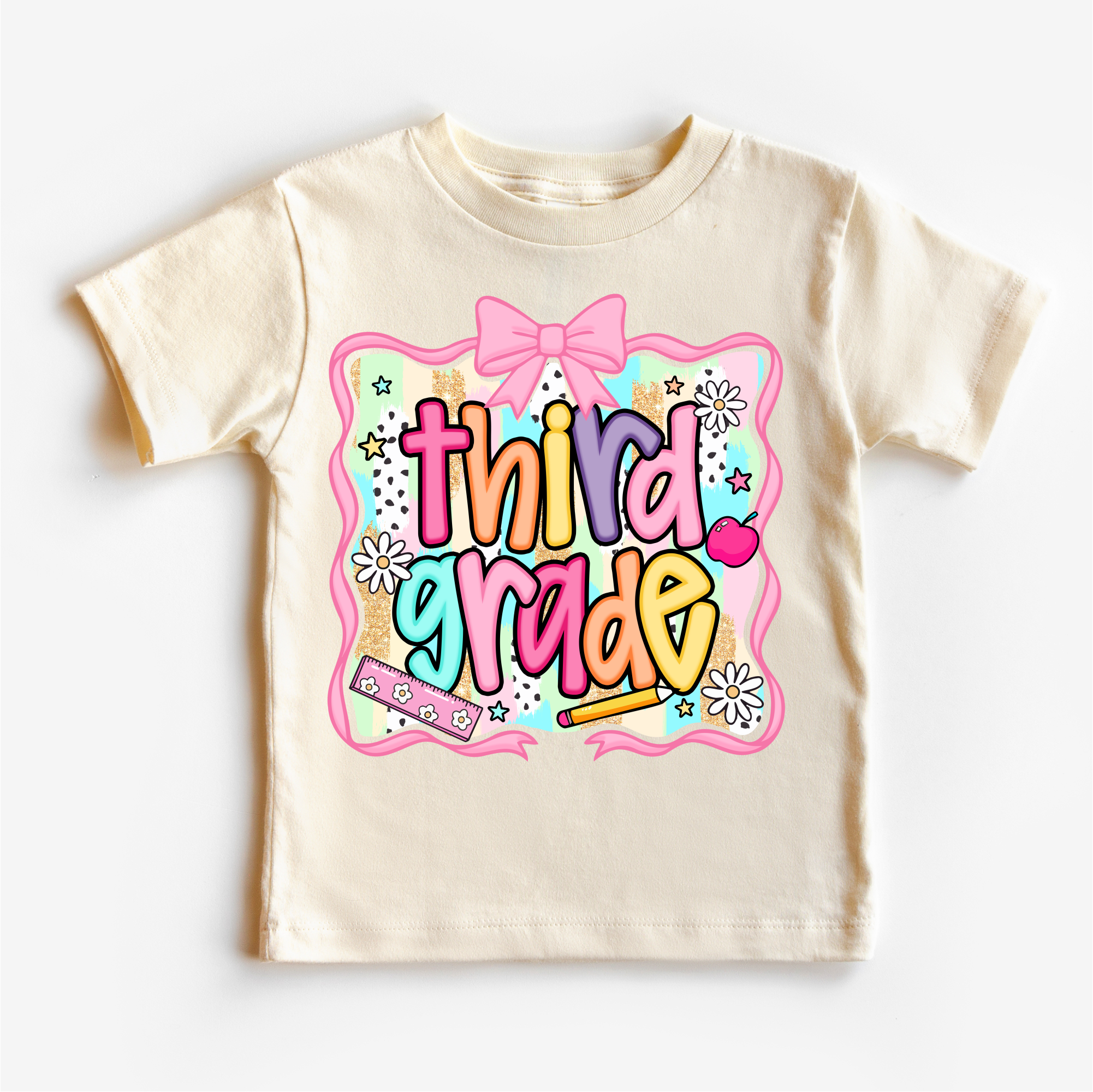 Girls Third Grade School Shirt - Back To School Tee