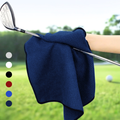Small Microfiber Waffle Golf Towel: Black Trimmed Pack of 3