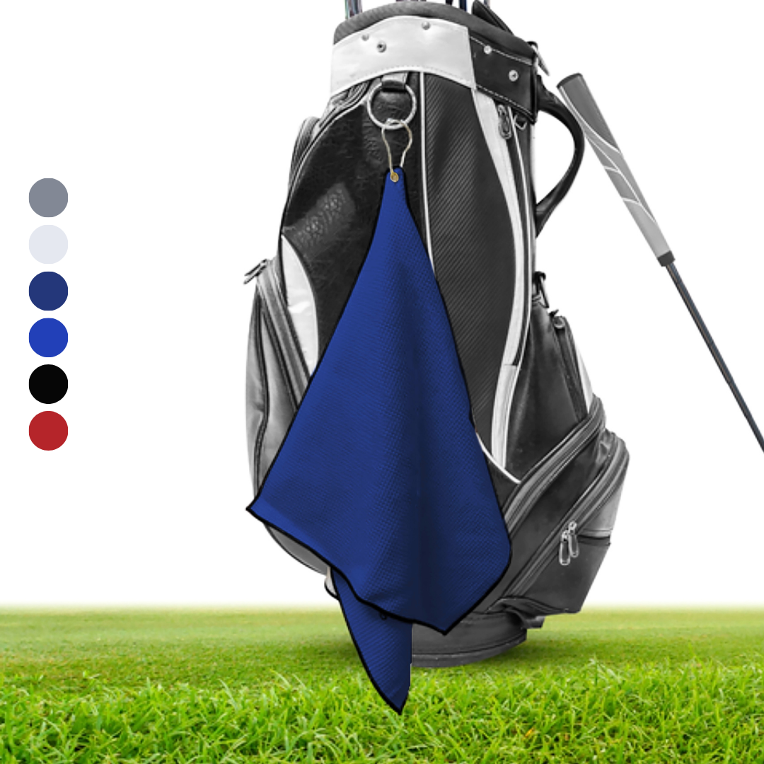 Large Microfiber Waffle Golf Towel: Center Grommet & Hook