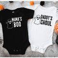 Mama's Boo or Daddy's Ghoul Halloween Baby Bodysuit