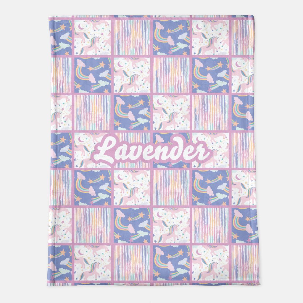 Lavender Personalized Minky Blanket