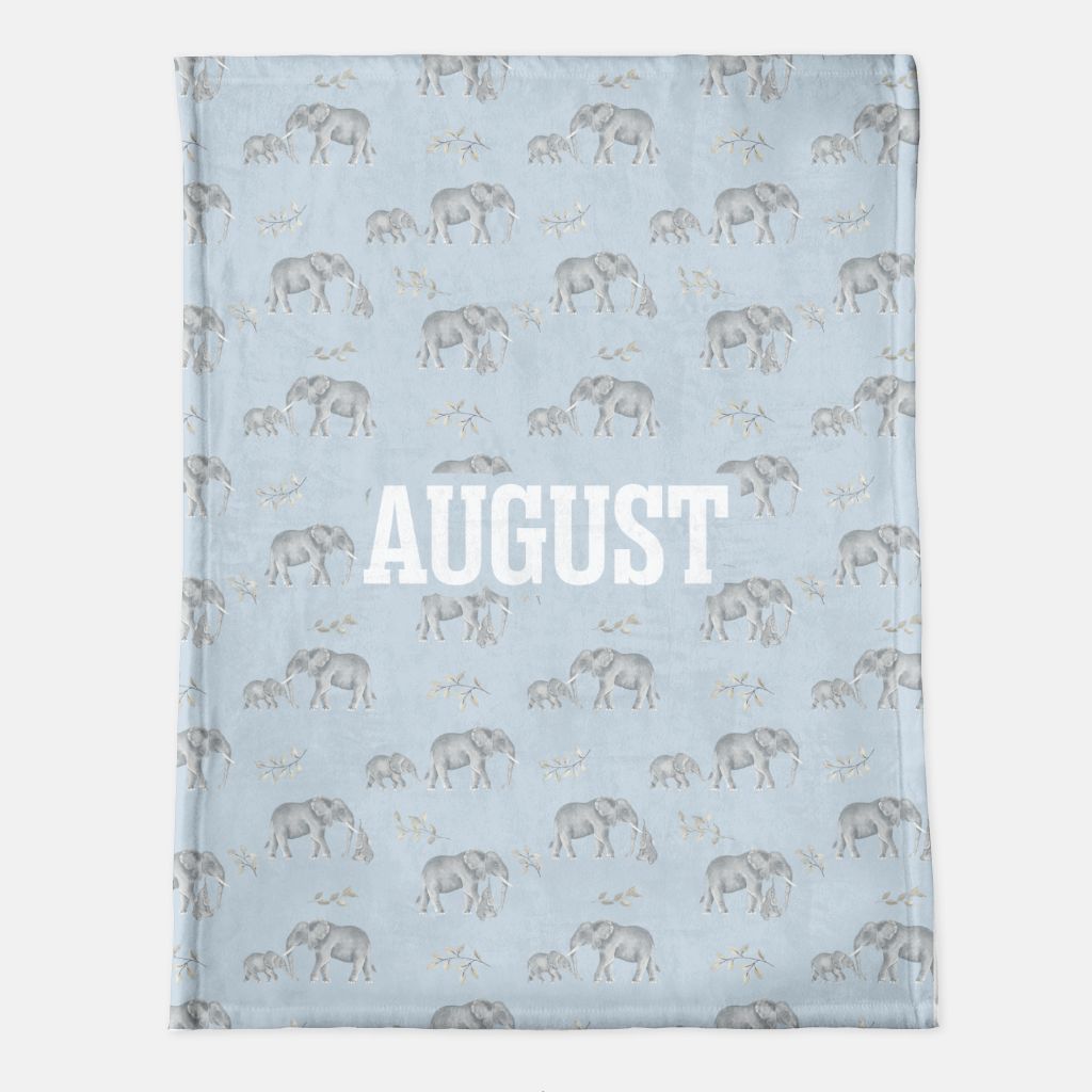 August Personalized Minky Blanket