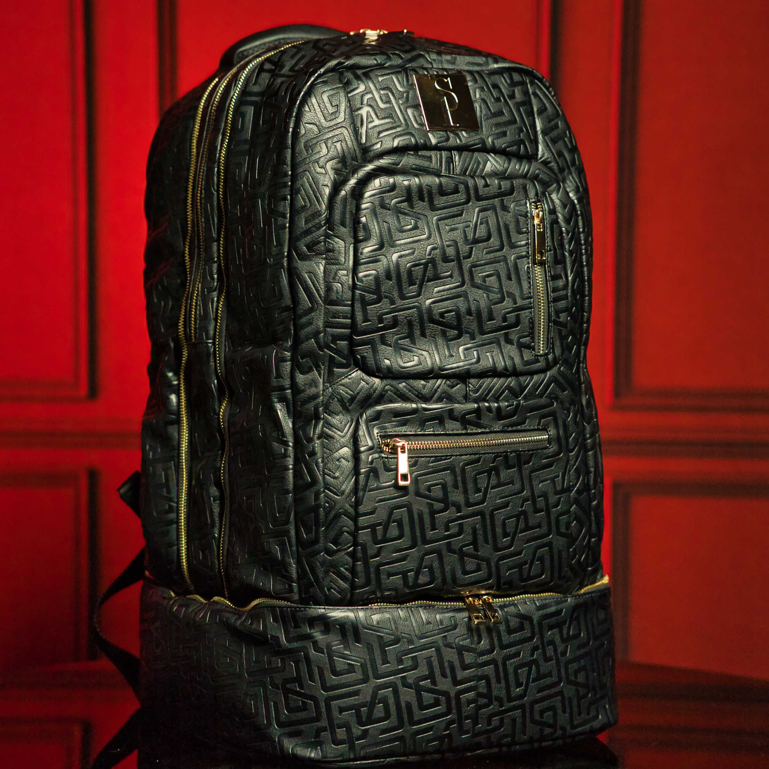 Monogram Leather 3 Bag Set (Signature Backpack, Commuter and Duffle Bag)