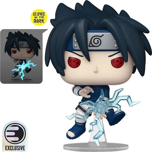 Funko POP Animation: Naruto - Sasuke Uchiha (Chidori) GlTD - Entertainment Earth Exclusive