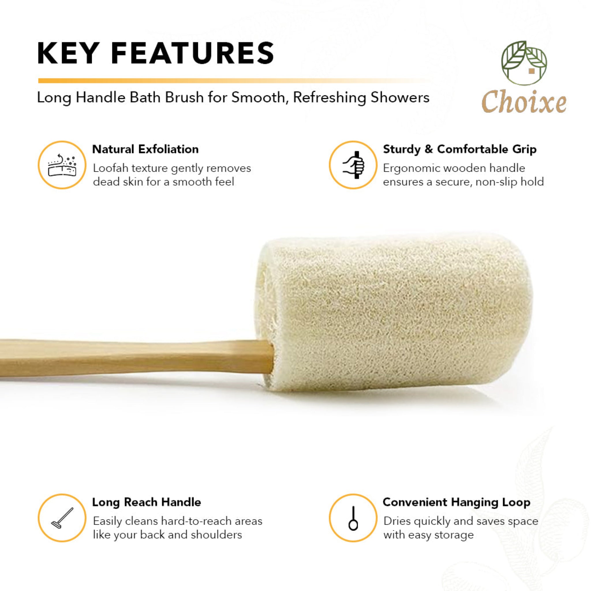 Natural Loofah Bath Brush