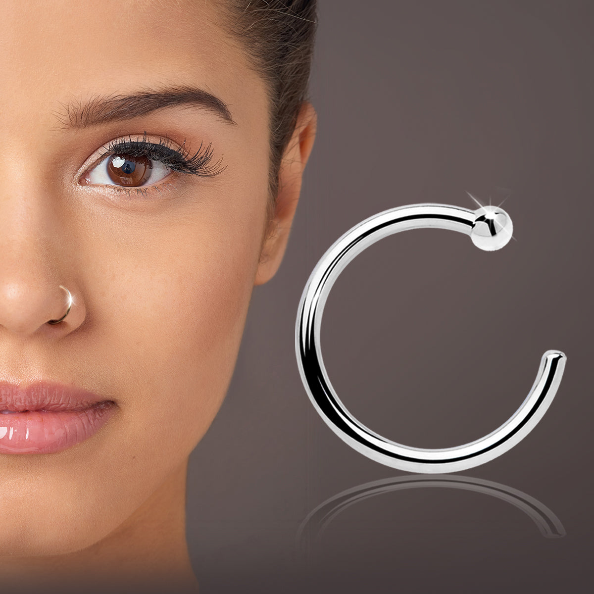 Real Platinum Nose Hoop - Hypoallergenic & Luxurious