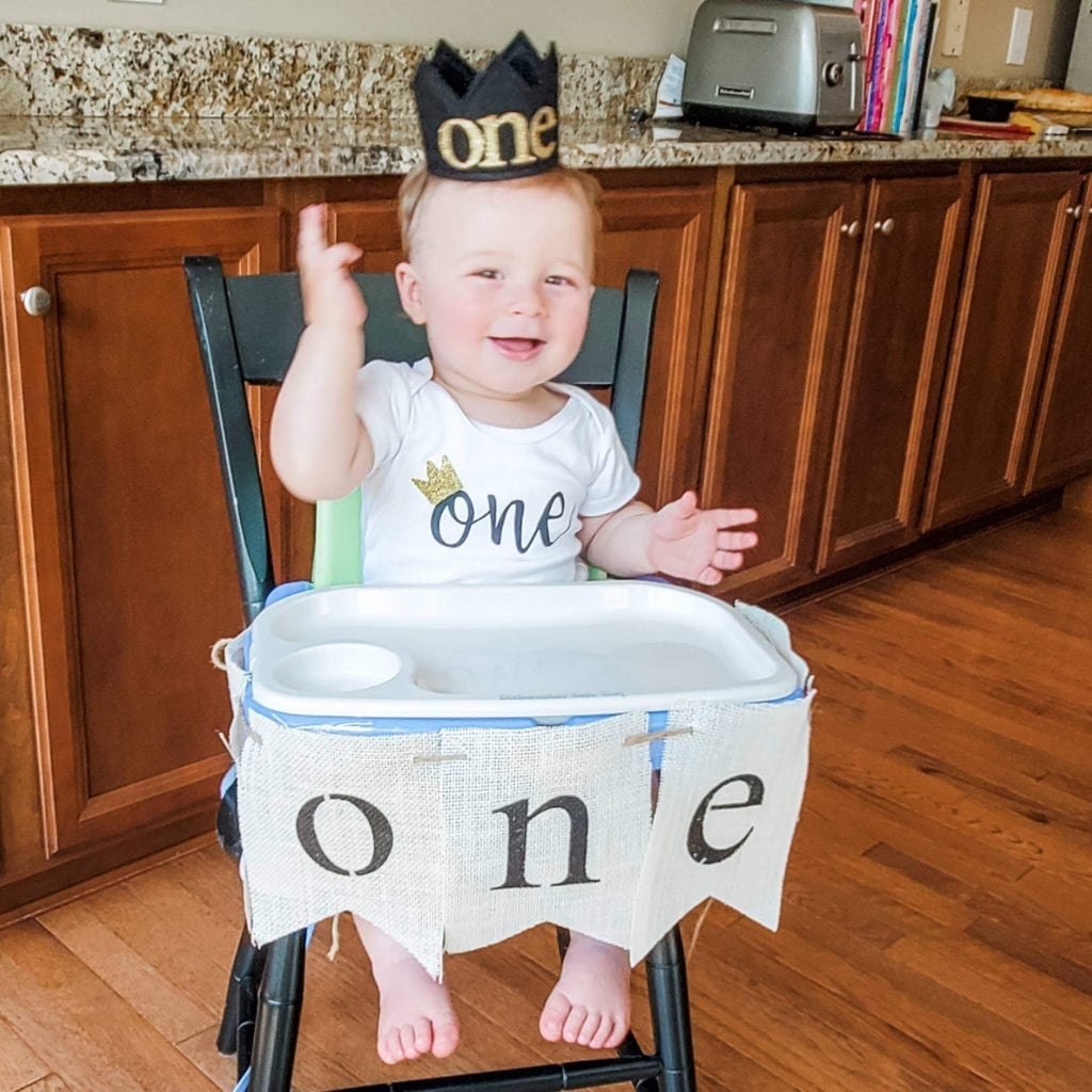 ONE Year Old Short Sleeve Baby Bodysuit