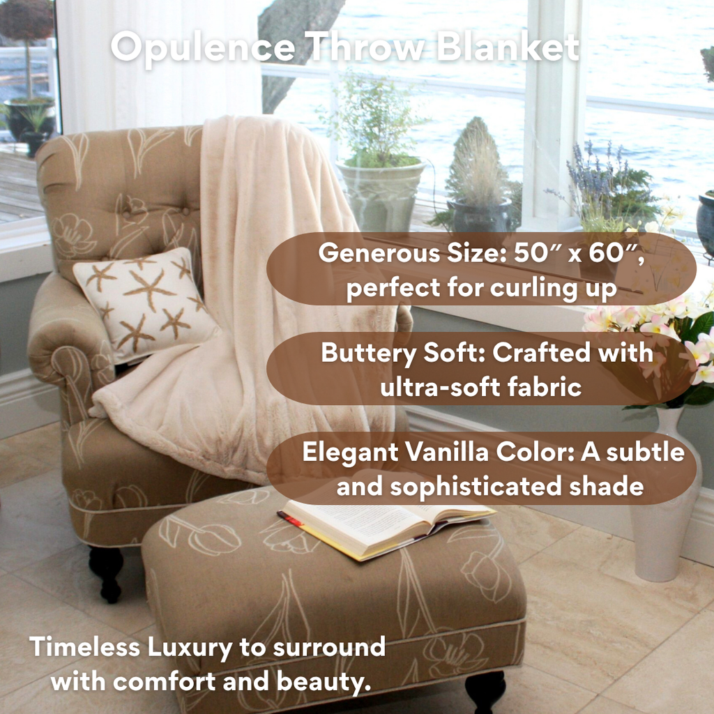 Opulence Throw: Buttery Soft, Vanilla Color