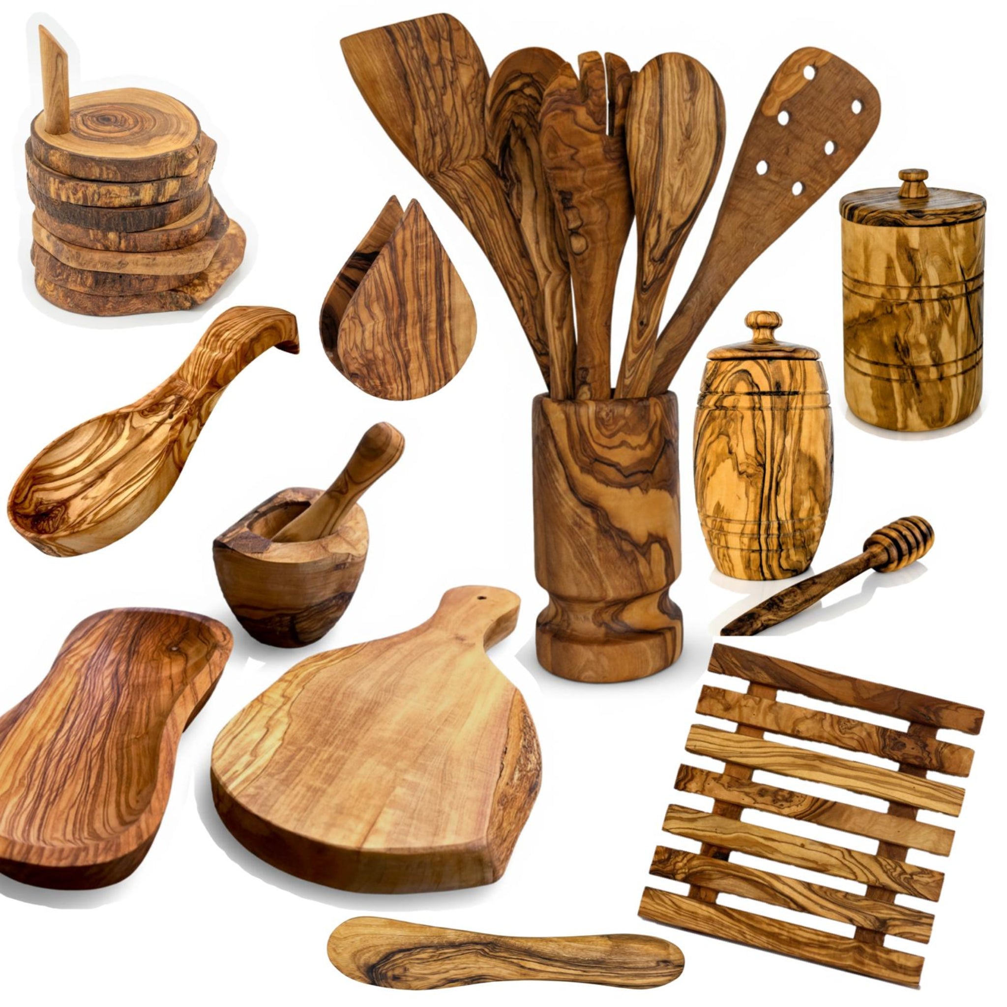 Mediterranean Olive Wood Ultimate Kitchen Collection