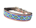 Epic Padded Leather Dog Collar with Beaded Design P