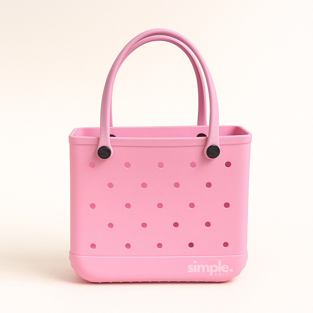 Rubber Tote Bag Set of 3 (XL/M/S) – Stylish Pink Tones EVA Bags, Great Value