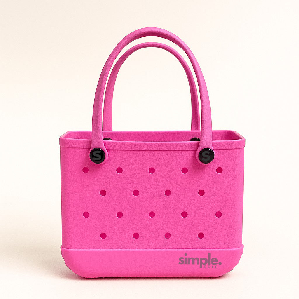 Rubber Tote Bag Set of 3 (XL/M/S) – Stylish Pink Tones EVA Bags, Great Value