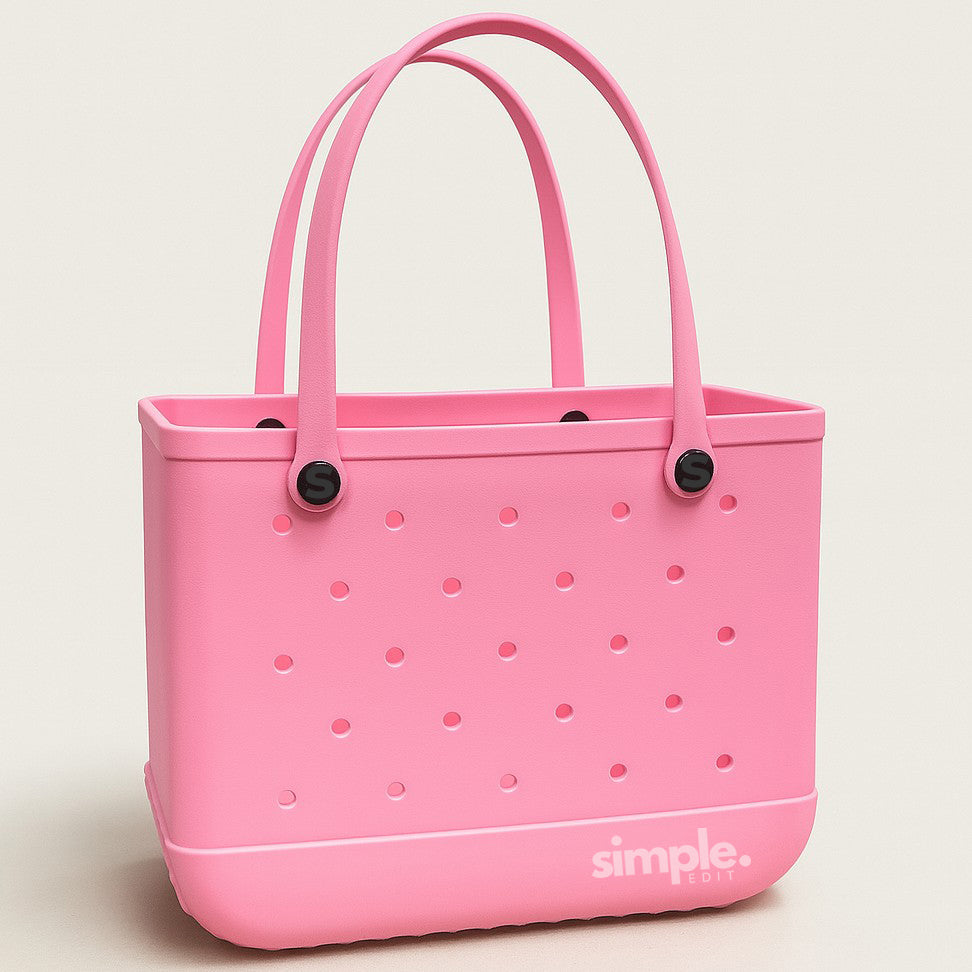 Rubber Tote Bag Set of 3 (XL/M/S) – Stylish Pink Tones EVA Bags, Great Value