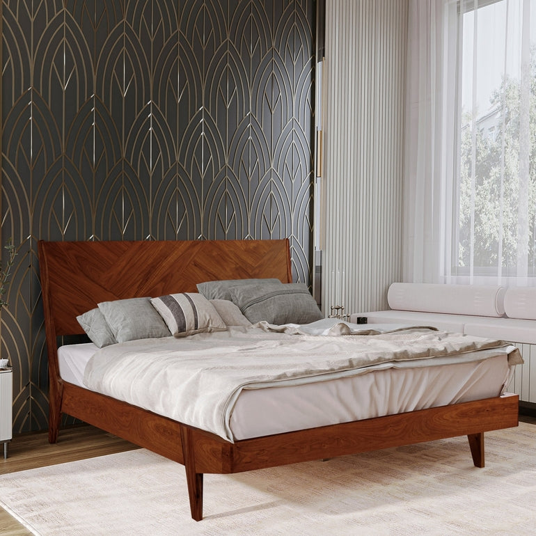 Gazelle Platform Bed Frame With Headboard