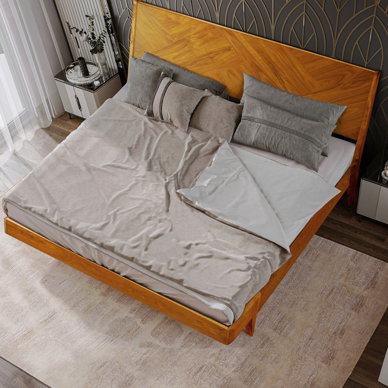 Gazelle Platform Bed Frame With Headboard