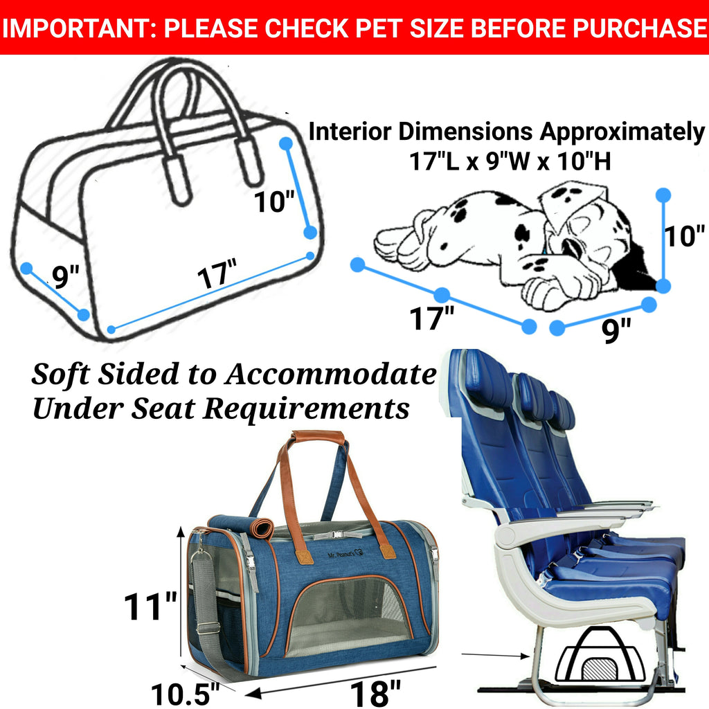 Mr. Peanut's Gold Series Standard Size Airline Compliant Expandable Pet Carrier V2.0