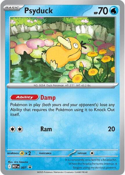 Pokemon TCG Mega Evolution Psyduck Promo 3 Pack Blister