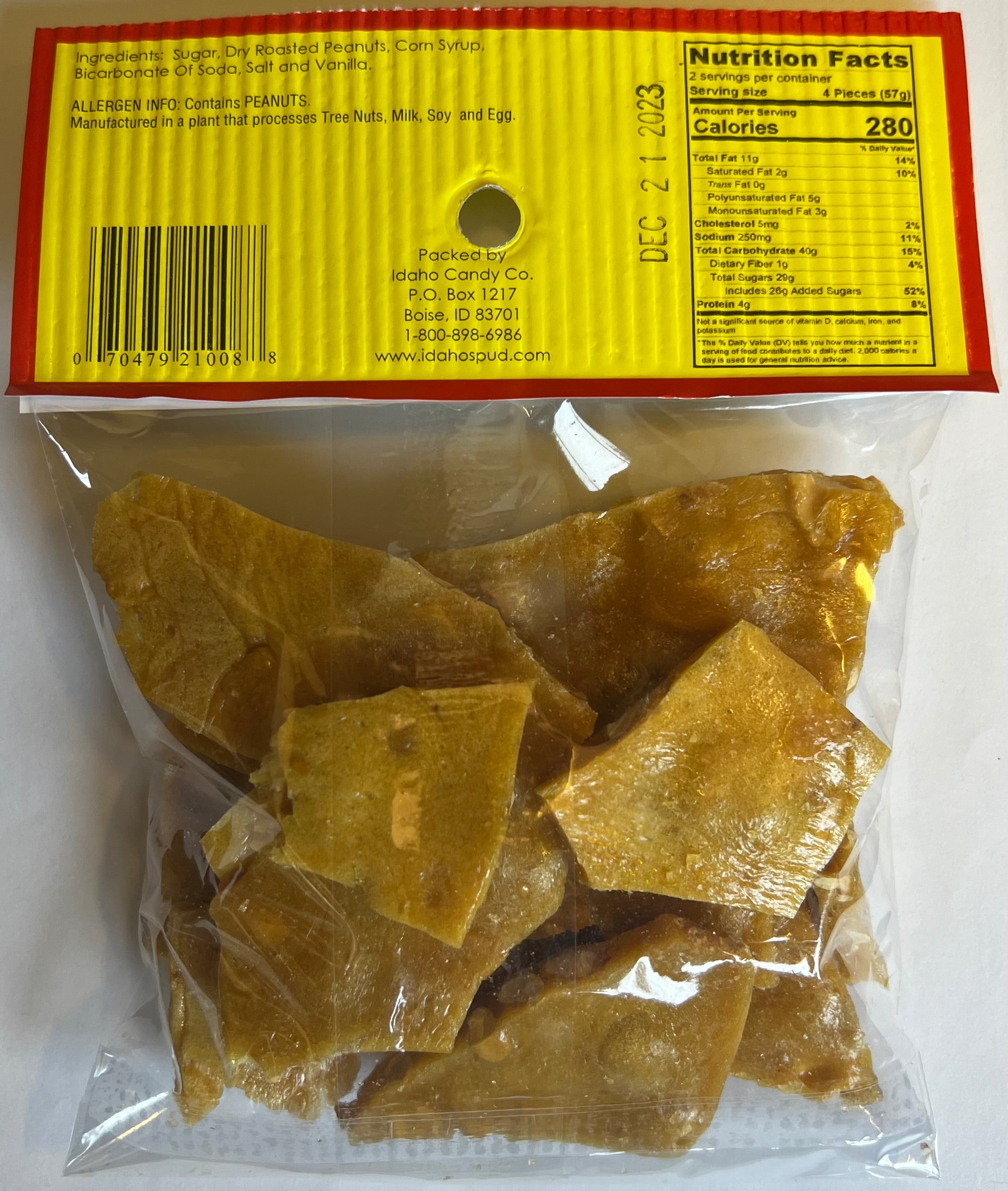 Peanut Brittle - Bag - 4oz