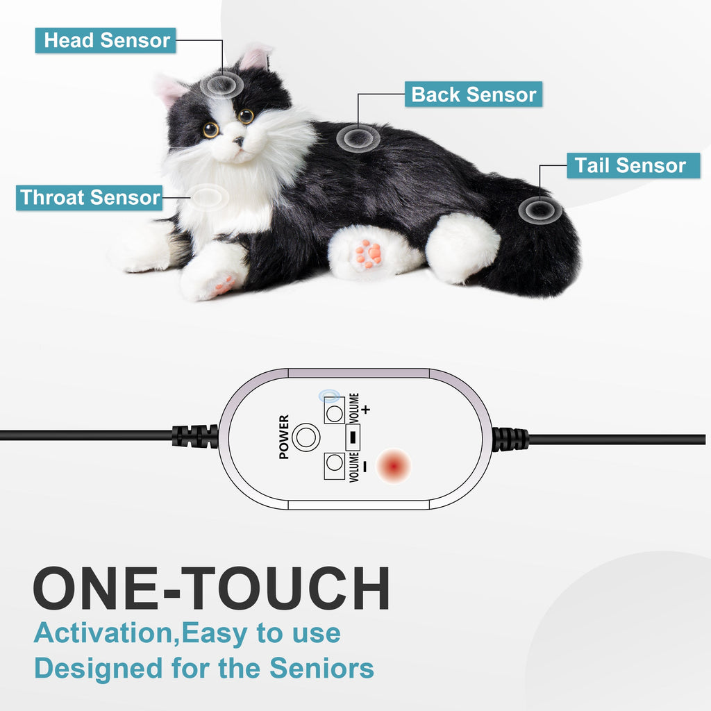 Percy Robot Cat - Interactive Emotional Support Pet Weighted