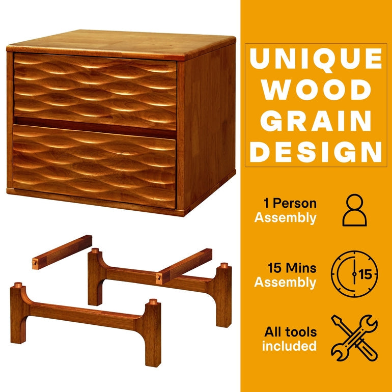 Elara Solid Wood Nightstand