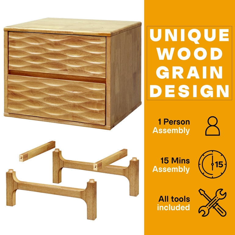 Elara Solid Wood Nightstand