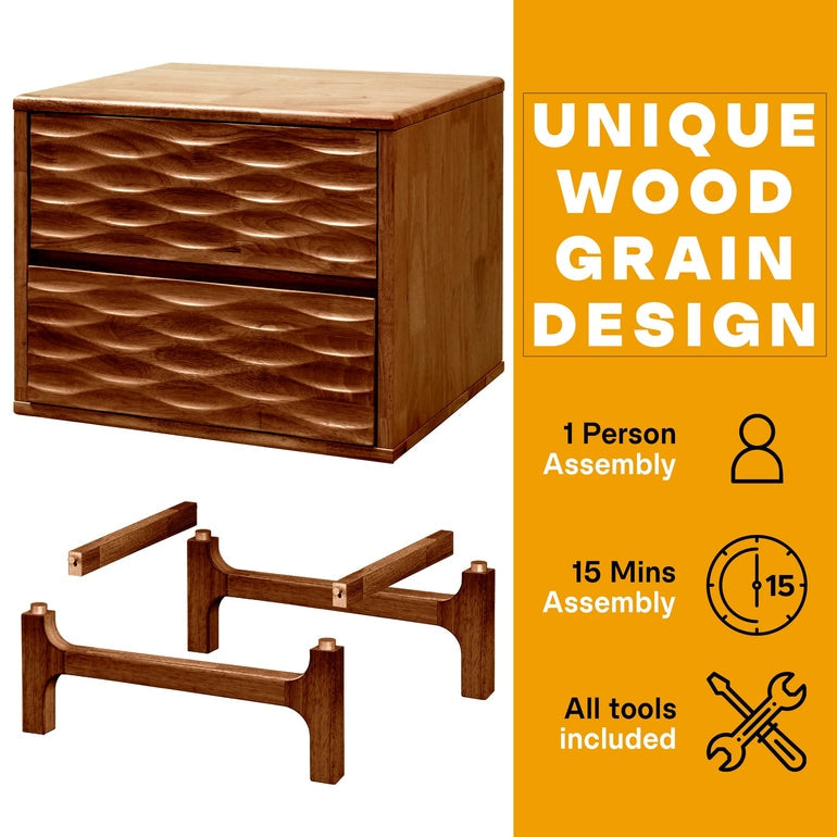 Elara Solid Wood Nightstand