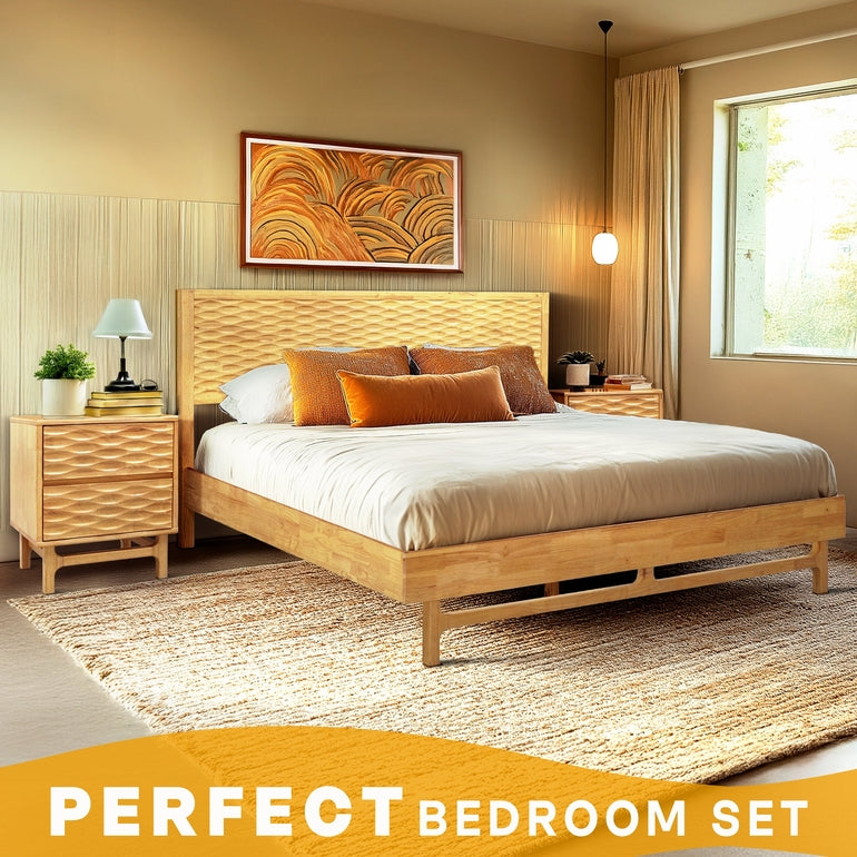 Elara Solid Wood Nightstand