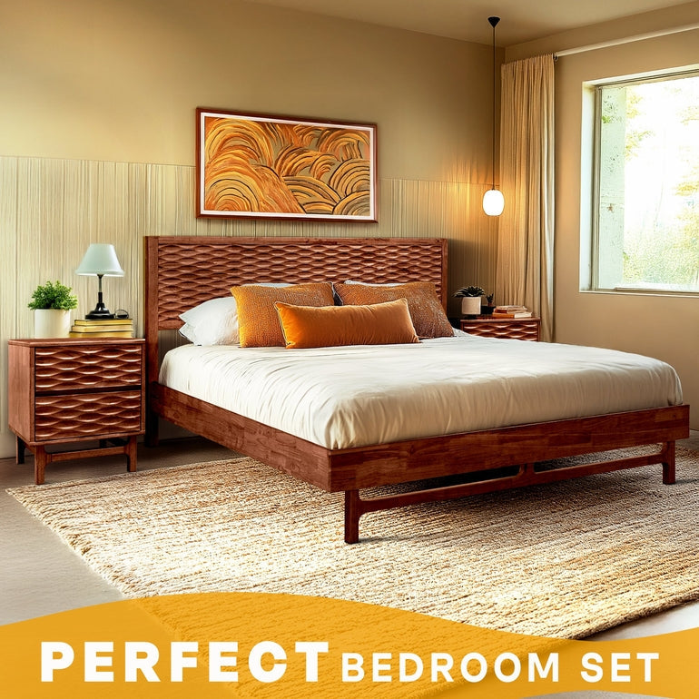 Elara Solid Wood Nightstand