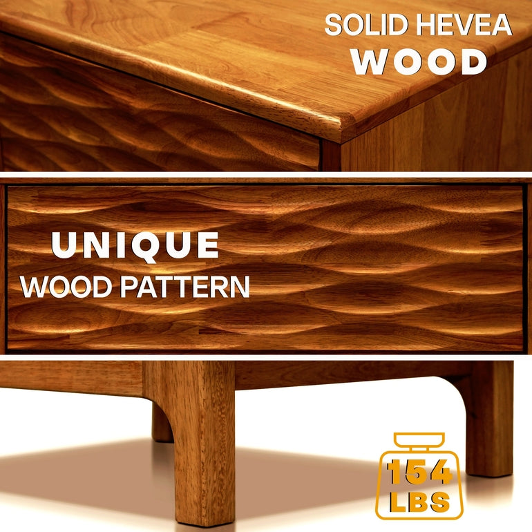 Elara Solid Wood Nightstand