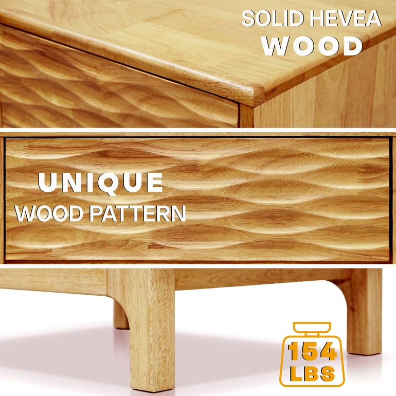 Elara Solid Wood Nightstand