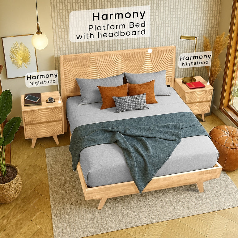 Harmony Solid Wood Nightstand