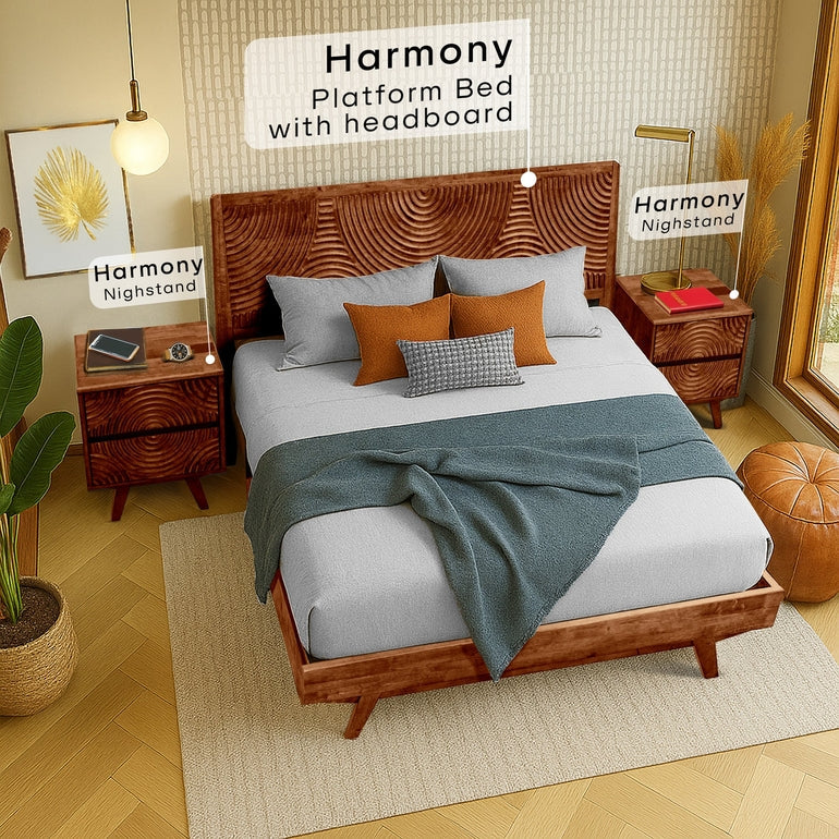 Harmony Solid Wood Nightstand