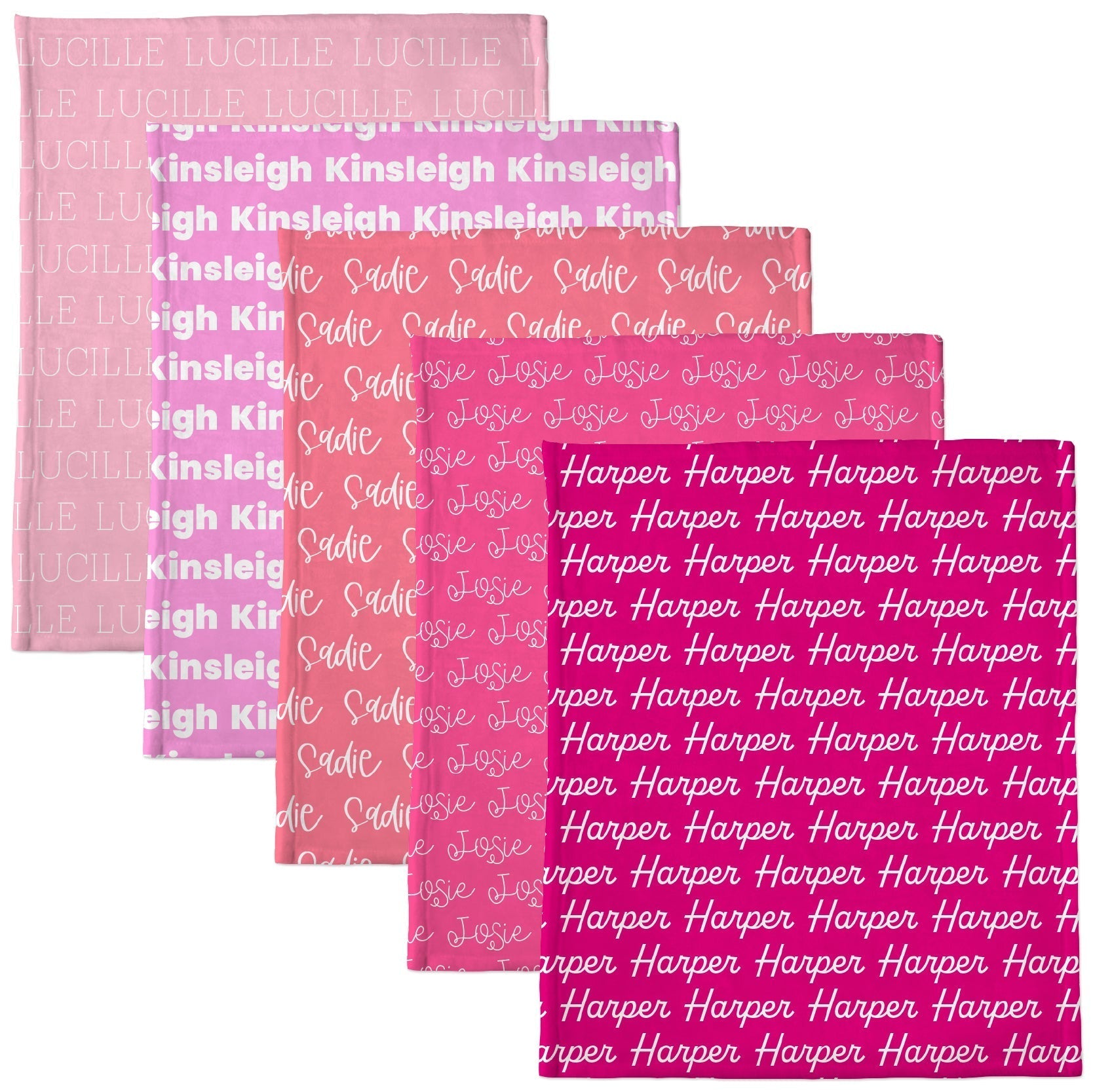 Pink Tones Personalized Minky Blanket