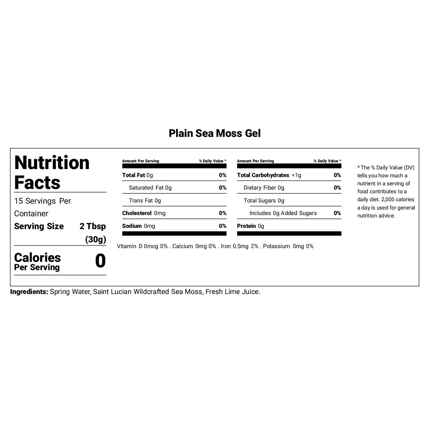 Sea Moss Gel - Original Flavor 16oz
