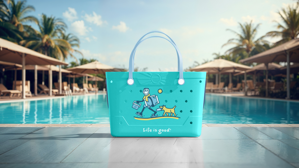 Life is Good Beachcomber Bag Teal Green
