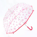 Clear Umbrella with Fuchsia Bow Print