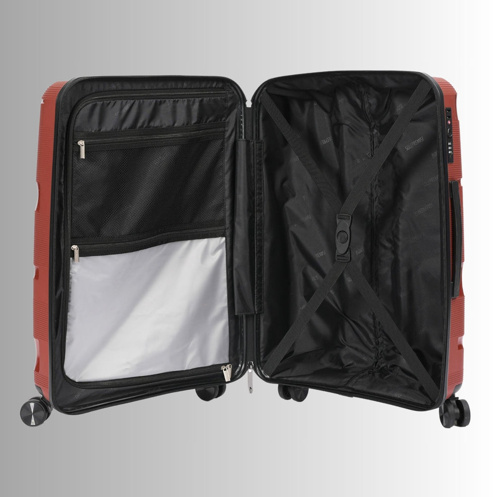 24-inch Red Hardcase Roller Luggage