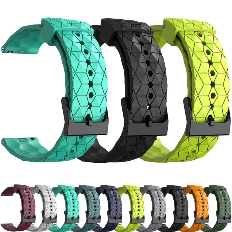 OnePlus Smartwatch Silicone Watch Band Football Pattern Quick Release Straps
