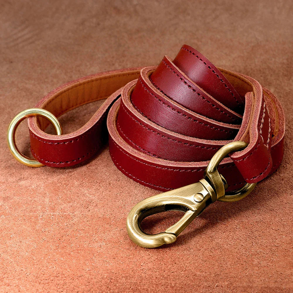 The Classic Leather Lead - Premium Dog Leash