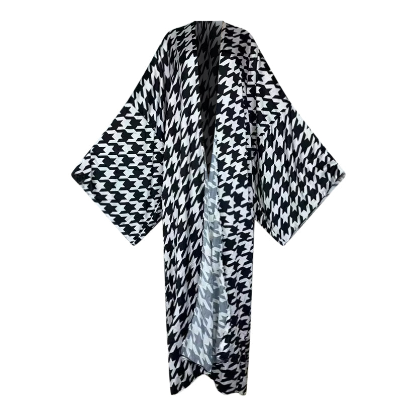 Timeless Houndstooth Kimono