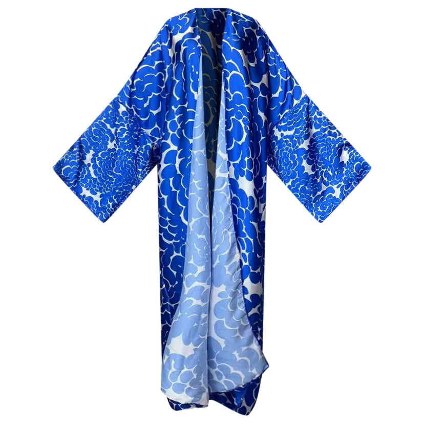 Sapphire Bloom Kimono