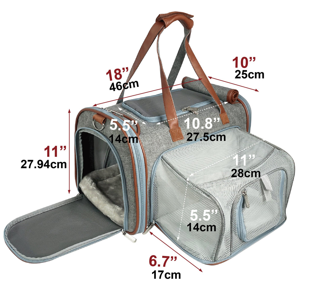 Mr. Peanut's Gold Series Standard Size Airline Compliant Expandable Pet Carrier V2.0