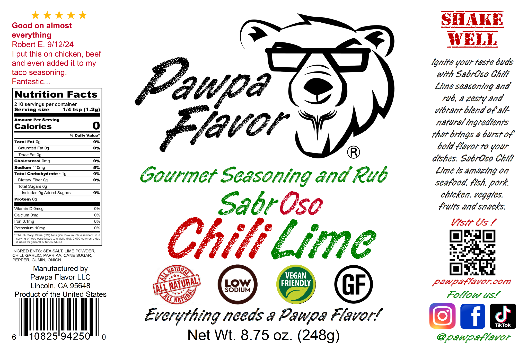 Pawpa Flavor SabrOso Chili Lime