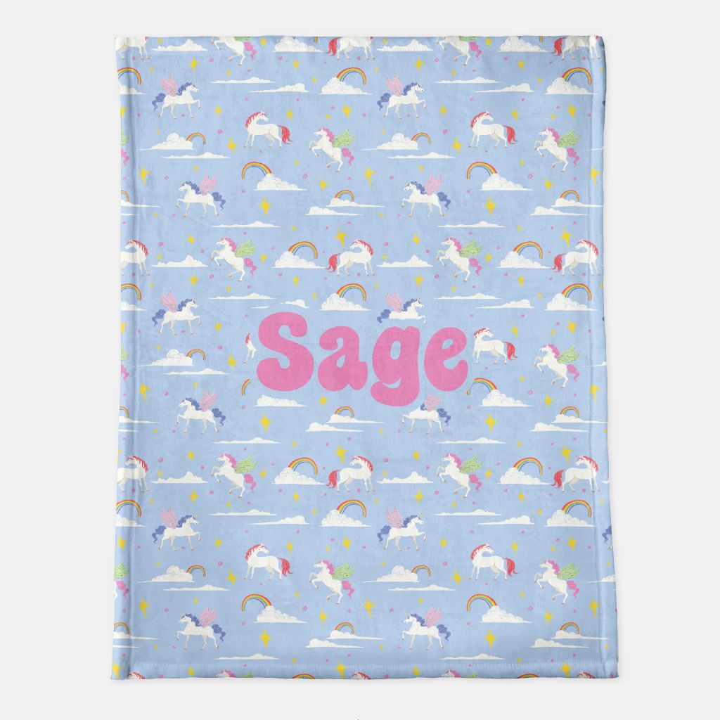 Sage Personalized Minky Blanket