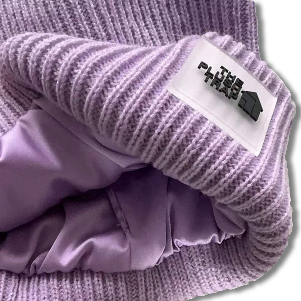 Satin Lined Bunny Beanie Balaclava – Kawaii Ears Hat for Hair Protection, Alt Streetwear Ski Mask, Anime Winter Gift