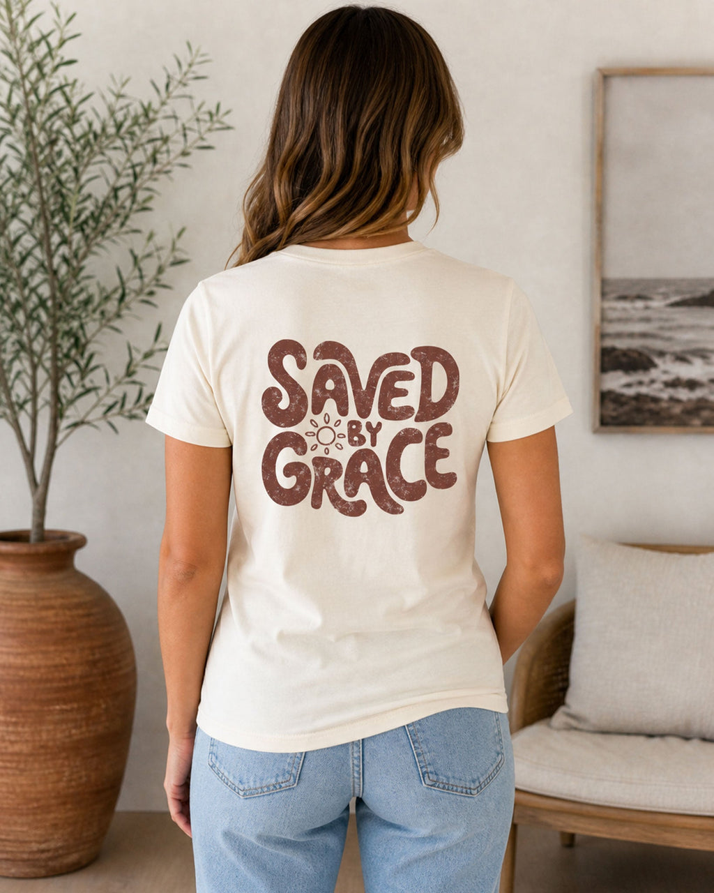 Women's Saved by Grace Tee