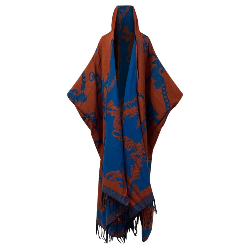 Grandeur Luxe Hooded Wool Kimono